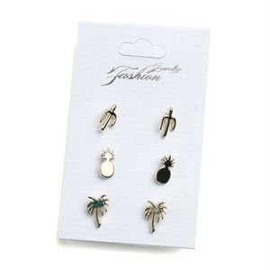 Multi Shape Gold Earrings